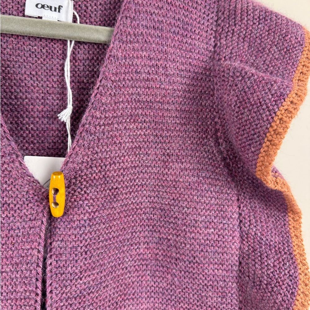NWT Oeuf Mauve/Apricot Ruffle Vest - Picture 3 of 10